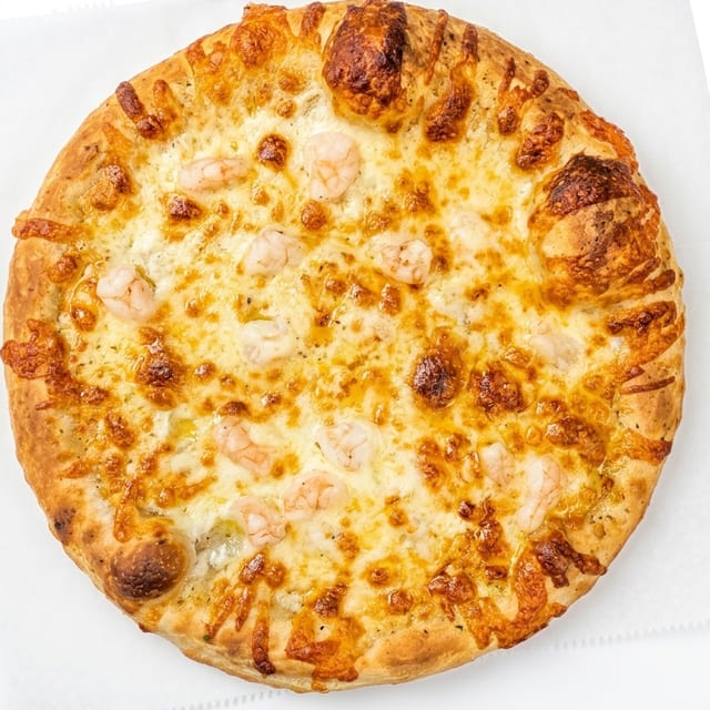 Shrimp Scampi Pizza.