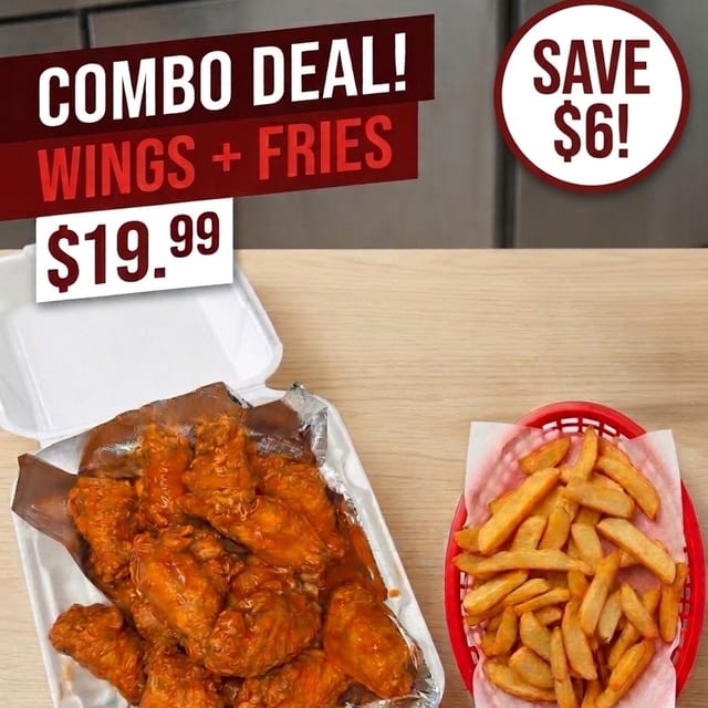 Classic Wing and Fries Combo (12 Wings and Small Fries).
