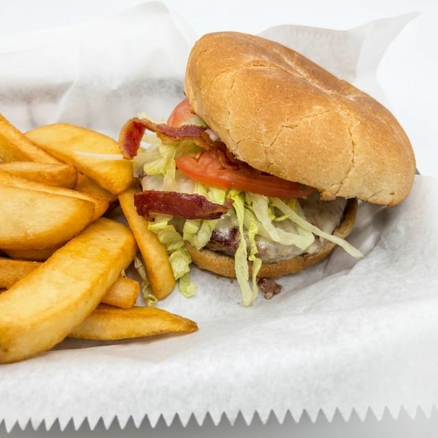 Bacon Ranch Melt Burger Plate.
