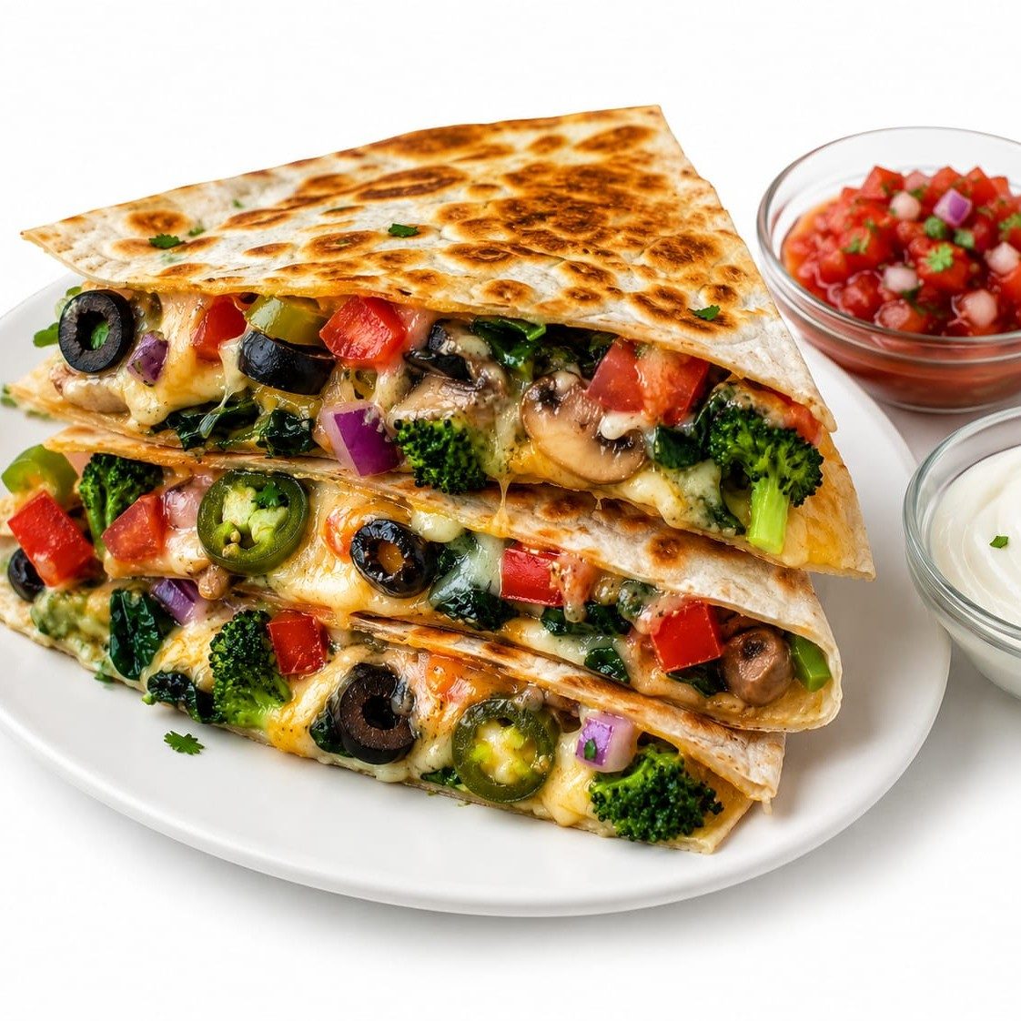 Veggie Queso Quesadilla.