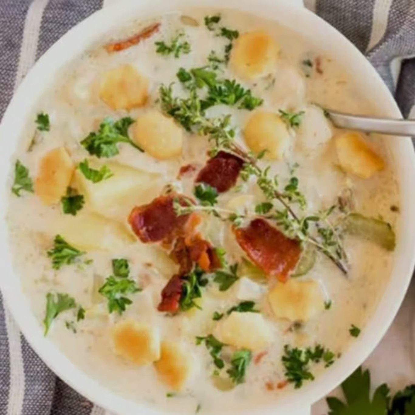 Clam Chowder Soup.