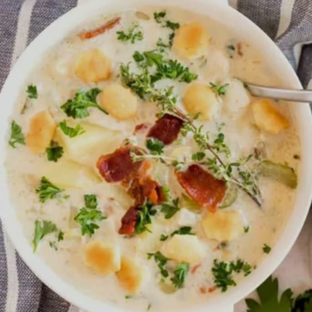 Clam Chowder Soup.